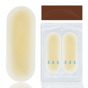 Nouveaux tampons de peau de pratique en forme de front pour hommes pré-imprimés autocollants de peau de transfert de <span class=keywords><strong>sourcil</strong></span> emballés individuellement pour la formation au microblading PMU - Product Image 3