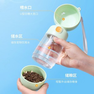 Gourde et gamelle 2 en 1 pour chien, portable, pour les sorties - Product Image 2