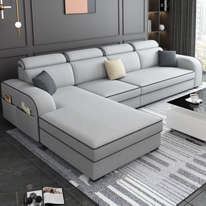 Nuovo arrivo <span class=keywords><strong>moderno</strong></span> divano in tessuto nordico senza lavaggio tessuto tecnico piccoli appartamenti Casual <span class=keywords><strong>soggiorno</strong></span> modulare staccabile - Product Image 2