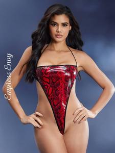 थोक सेक्सी बिकनी लड़की एक-टुकड़ा अंडरवियर बैकलेस थोंग टायर लाल चमड़े के स्ट्रिपटेस जुनून कामुक - Product Image 6