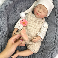 Poupée Reborn en Silicone Ultra Réaliste de 20 Pouces avec Texture de Peau, Faite à la Main, Bébé Nouveau-né Réaliste pour Collection ou Cadeau de Fêtes