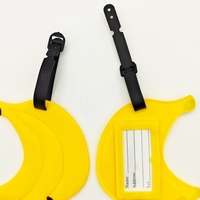 Étiquette de bagage en PVC souple motif banane pour voyages d'affaires, bagages d'avion, pendentif couple, à suspendre, Nouvel An, Fête des Mères