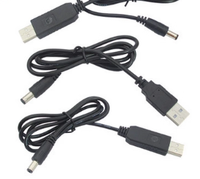 USB Boost Cable DC 5V/9V/12V Power Bank Module Interface 55x21mm 1 Meter 5V Output Voltage 9V 12V Total Length ROHS Certified