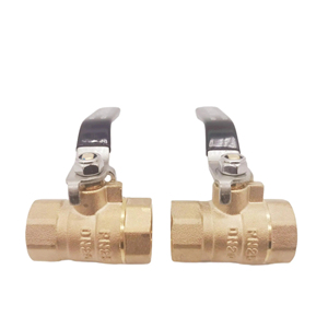 Bon prix poignée de traction en laiton eau manuelle 2 pièces filetage femelle vanne à boisseau sphérique droite 209DN vanne à boisseau sphérique - Product Image 1