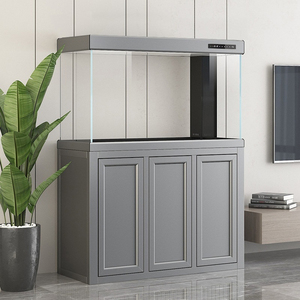 Aquarium décoratif pour la maison avec une grande vue panoramique et un éclairage LED haute puissance pour poissons tropicaux - Product Image 5