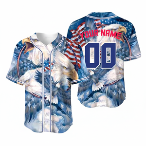 Camisetas personalizadas de béisbol para jóvenes, camiseta de béisbol azul y negra, Camiseta corta de cuello redondo uniforme, camiseta de béisbol transpirable al por mayor - Product Image 1