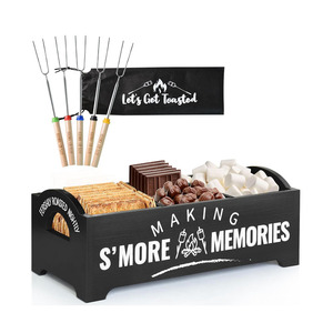 <span class=keywords><strong>Kit</strong></span> S'mores, station S'mores avec bâtonnets de guimauve extensibles, support à S'mores avec poignées, <span class=keywords><strong>kit</strong></span> S'mores pour foyer extérieur - Product Image 1