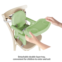 Chaise haute pliable en plastique de haute qualité pour bébé, siège rehausseur pour bébé, utilisation intérieure et extérieure, design moderne et sécurisé