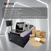 Imprimante numérique jet d'encre haute vitesse NOVIX 2026 automatique à passage unique CMYK pour l'impression de cartes, de gobelets et de sacs en papier