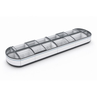 Congelador Combinado de Múltiples Secciones con Tapa de Vidrio Curvo Templado, Enfriamiento Uniforme, Ahorro de Energía, para Exhibición en Heladerías
