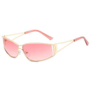 <span class=keywords><strong>2023</strong></span> nouveauté rétro hommes femmes <span class=keywords><strong>lunettes</strong></span> <span class=keywords><strong>de</strong></span> <span class=keywords><strong>soleil</strong></span> <span class=keywords><strong>de</strong></span> sport protégées contre les UV futuriste Y2K petit Style métallique - Product Image 5