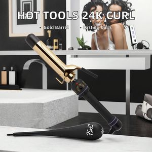 HOT TOOLS (MODELL 2018) <span class=keywords><strong>Pro</strong></span> Artist 24K Gold LED <span class=keywords><strong>Lockenstab</strong></span> |   Langanhaltende Definierte Locken (1-1/4 Zoll) - Product Image 2