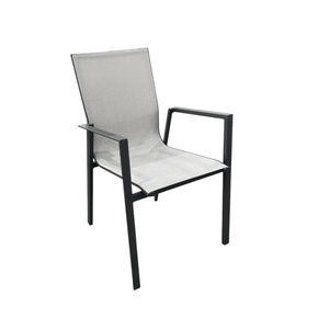 CHAIROLOGUE MODULABLE Textilène Anthracite et Gris Clair OYSTER - Product Image 1