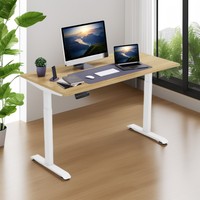 Bureau de travail motorisé moderne, bureau réglable en hauteur, bureau électrique ergonomique, table d'ordinateur