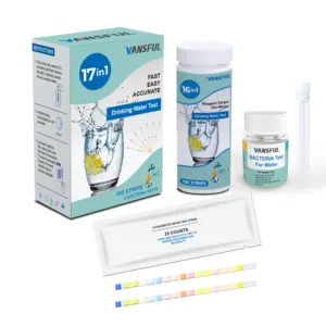 Alat tes air minum Strips17 in 1 Kit tes <span class=keywords><strong>e</strong></span> coli penguji air rumah minum - Product Image 1