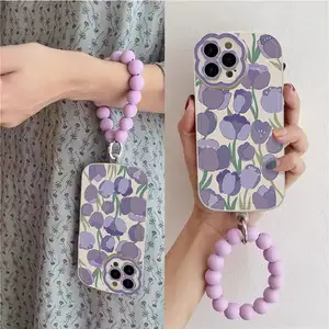 Funda de teléfono personalizada Ins de Corea, varios estilos, cadena de cuerda de mano, charm, para todos los teléfonos