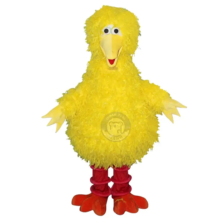 Qiman Custom Adult Size Yellow Chick Plush Animal Cartoon Mascot Costume For Sale