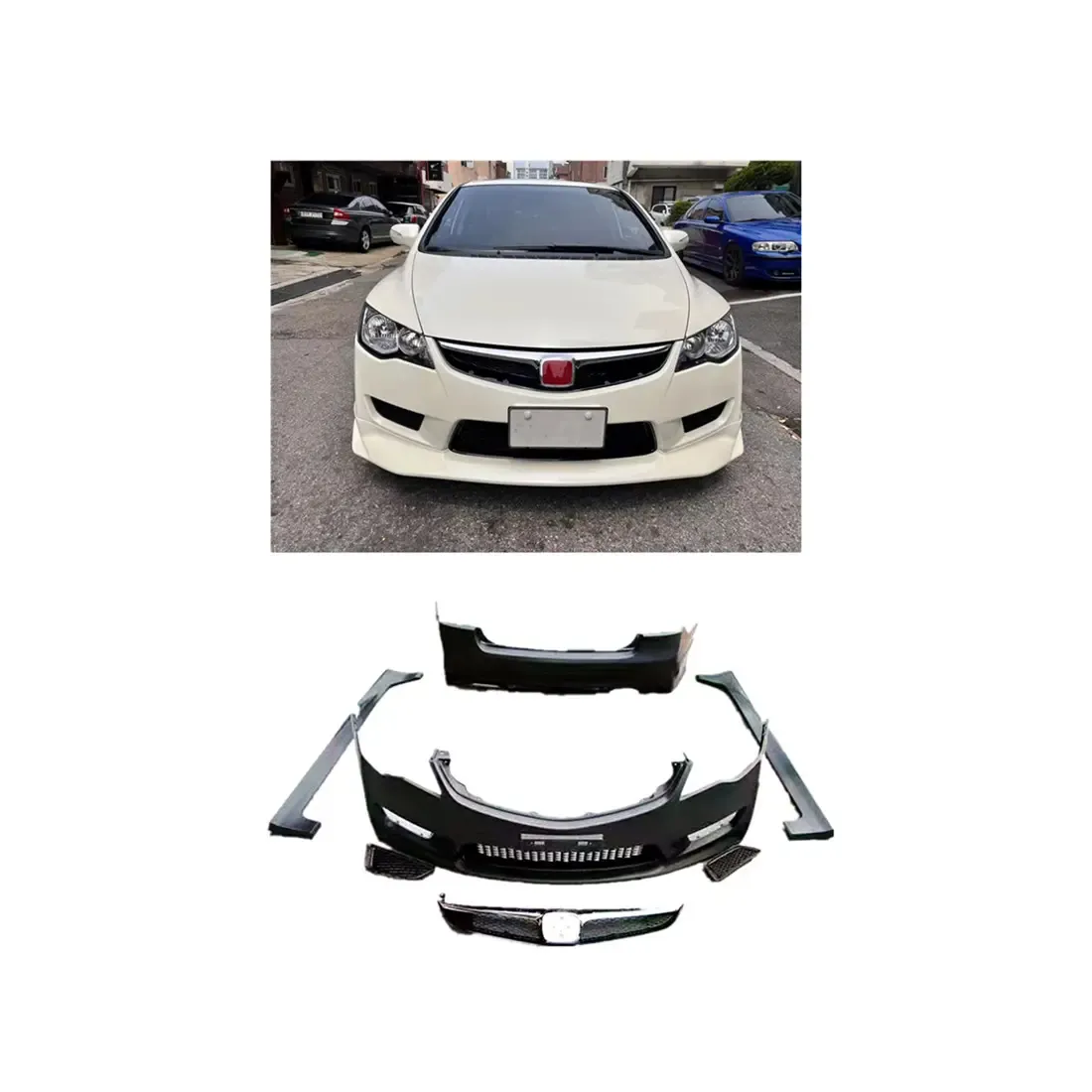 Xe bội thu cơ thể Kit đối với Honda Civic 4DR 2006 2007 2008 Nâng cấp Honda Civic 2010 mô hình cơ thể Kit