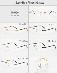 Gafas con Montura TOP106Fashionless de Aspecto Simple y Elegante, Ideales para Personas <span class=keywords><strong>Maduras</strong></span> y de Negocios Gafas de Optometría - Product Image 3
