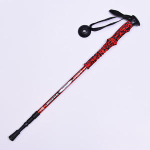 Bâton de trekking en alliage d'aluminium, télescopique rapide, jaune moucheté, poignée en mousse intégrée, fabriqué en Chine - Product Image 3