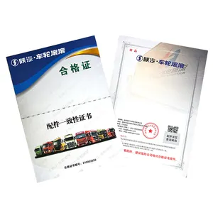 Custom Embossed Printing Hologram Strip Security Line Certificate Paper Automobile Brand Authentication Security Certificate