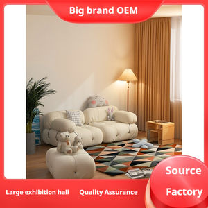 Sofá Modular Minimalista Clásico de Felpa de Cordero, Combinación Libre de Bloques para Sala de Estar, Tela de Diseño - Product Image 2