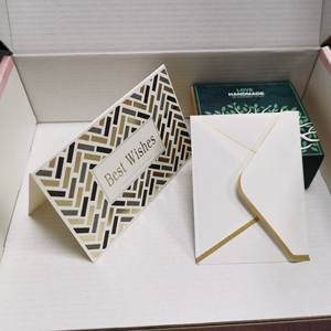 Tarjeta de regalo de agradecimiento impresa personalizada en línea Impresión offset en papel recubierto de cartón Kraft para marca de ropa de boda - Product Image 2