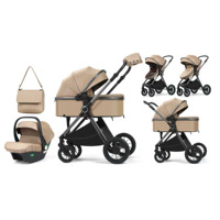 Poussette bébé 3 en 1 de haute qualité, luxe, paysage élevé, multifonctionnelle, pour voyager avec sac à langer, siège auto