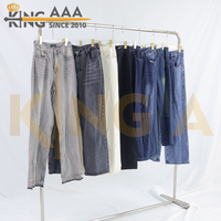 Celana Jeans Wanita High Waist Longgar Model Wide Leg Harga Pabrik Kualitas Tinggi Katun Bekas Pakai Musim Panas Bal Pakaian Bekas 2025