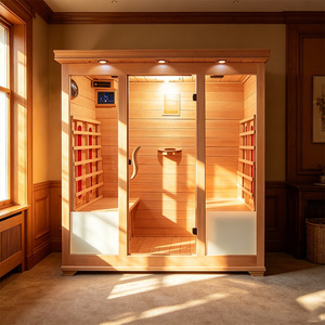 Sauna Interior de Infrarrojos con Bluetooth, Sauna de Madera con Música Terapéutica para Relajación - Product Image 3
