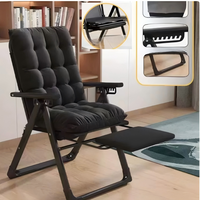 Chaise de plage pliante robuste Hangrui, chaise longue inclinable, repose-pieds extra large en tube carré, coussin, design moderne pour parc, OEM