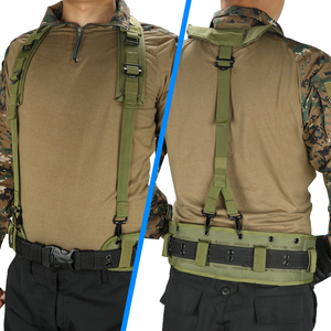 חגורת קרב טקטית MOLLE עם רצועות Y ניתנות להסרה, חגורת מותן מרופדת ועמידה לעומס כבד לאימוני קרב - Product Image 5