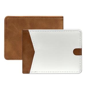 Portefeuilles pour hommes personnalisés à deux volets, style nouveau, bricolage, cuir PU coloré, portefeuille à sublimation pour hommes avec porte-cartes - Product Image 3