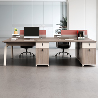 Table de bureau modulaire moderne en forme de Y 6 sièges bureau de travail commercial meubles à panneaux en bois durables