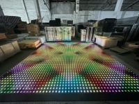 Lumière matricielle LED sans fil 64 pixels 15W Digital Dance Floor Lumières de scène Contrôle personnalisé pour les fêtes de mariage