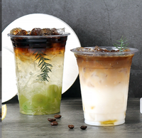 Gobelets en papier PET jetables de 90 diamètres pour thé au lait, café, thé au citron, eau épaissie, écologique et à usage unique