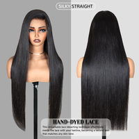 Wig wanita harga termurah, wig wanita murah, wig Bob halus, penutup renda Hd, rambut manusia lurus, tulang tarik ganda, coklat
