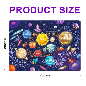 Bán buôn tùy chỉnh ghép hình câu đố cho trẻ em đầy màu sắc tông phim hoạt hình thiên hà không gian câu đố đồ chơi giáo dục in logo Quà Tặng - Product Image 3