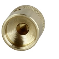 Bouton de commande de variateur courbée, en laiton doré usiné CNC, de haute qualité, avec jeu de vis