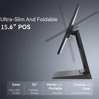 Caisse enregistreuse tactile PSJ8500 personnalisée, pliable, en aluminium, 9 mm, mince, 156 points de vente, système Windows, pour restaurant