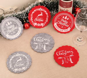 Dessous de verre de Noël en feutre de haute qualité en demande pour une utilisation au festival de Noël - Product Image 4