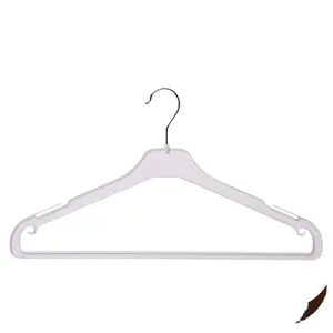 wholesale cheap plastic hanger cloth hanging rack with metal hook for display