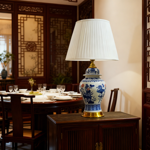 <strong>Copper</strong> Table <strong>Lamp</strong> Bedside Jingdezhen Ceramic Chinese Style Decorated LED Table <strong>Lamps</strong> for Living Room Bedroom - Product Image 5