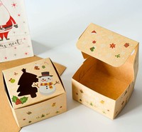 Caja de Regalo Navideña Pequeña Personalizada con Ventana Transparente, Envases de Papel para Dulces, Galletas, Chocolates y Golosinas Navideñas