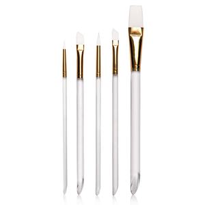 Transparent High Quality Artist Paint Brushes Set for Acrylic Oil Watercolor Fan Brush with Plastic Handle - Product Image 1