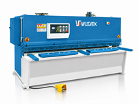 Cisaille à poutre oscillante CNC WUSVEK 10*2500mm avec contrôleur E200PS, cisaille robuste pour tôles extra épaisses, vente directe usine