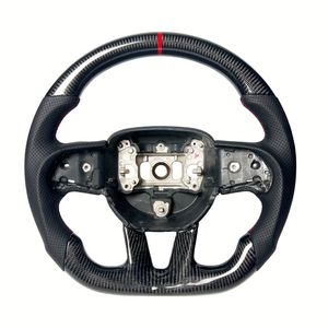 Volante de Cuero con Fibra de Carbono Real a <span class=keywords><strong>Precio</strong></span> de Fábrica, Acabado Interior OEM para <span class=keywords><strong>Dodge</strong></span> Charger 2015-<span class=keywords><strong>2020</strong></span> - Product Image 1
