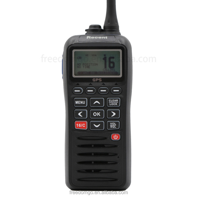 RECENT RS-38M VHF Handheld Marine Radio Rechargeable Built-in GPS DSC IPX7 Waterproof 5W Output 158 Channels Marine Transceiver