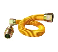 Tuyau flexible de gaz jaune Appareil résidentiel Tuyau de raccordement au gaz Séchoir et conduites de gaz pour poêle et cheminée