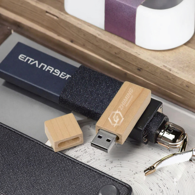 Wholesale 64GB Eco-Friendly USB 2.0 Flash Drive Wooden Custom Logo for Birthday Wedding Gift with 3-Year Warranty